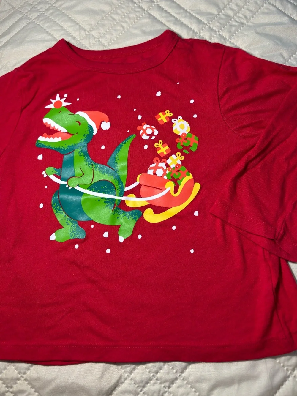 Children’s Place 18-24M Holiday Dino Sled Graphic Tee